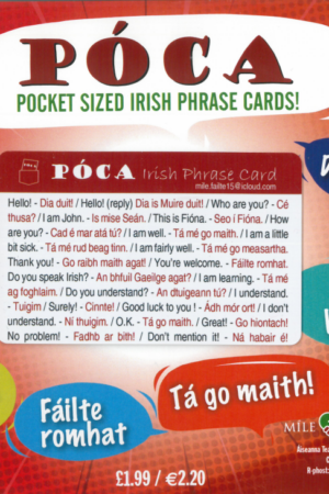 Póca: Pocket Sized Irish Phrase Card