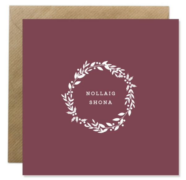 Nollaig Shona – Maroon Wreath (BB)