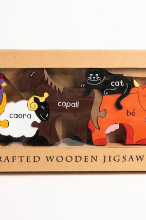 Wooden Jigsaw: Ainmhithe Feirme (Farm animals)