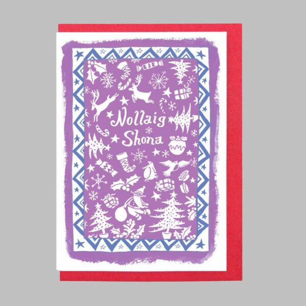 Nollaig Shona - Light purple with blue (Mireog)