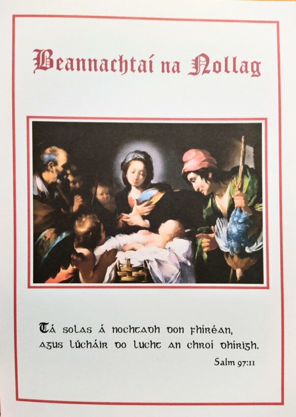 Beannachtaí na Nollag - Tá solas á nochtadh don fhíréan Salm 97:11 (Paca 6 Chárta)