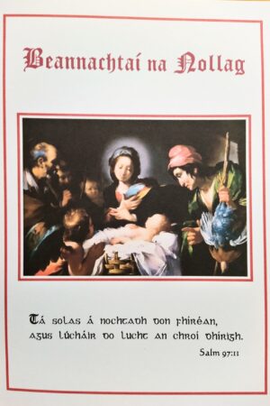 Beannachtaí na Nollag - Tá solas á nochtadh don fhíréan Salm 97:11 (Paca 6 Chárta)