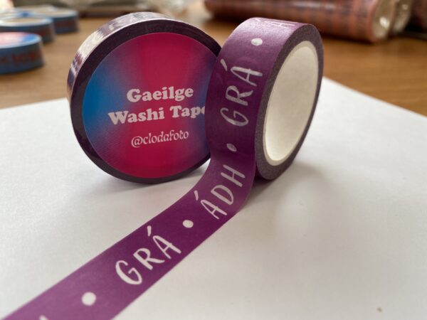 Washi Tape Gaeilge – Grá / Ádh