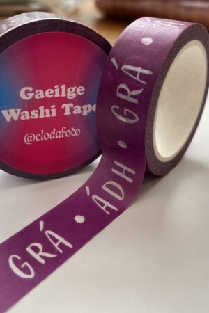 Washi Tape Gaeilge – Grá / Ádh