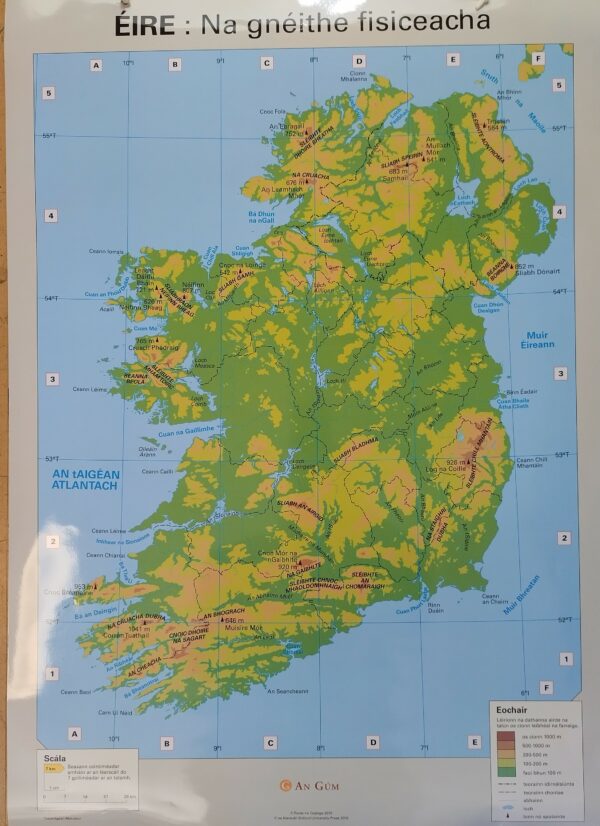 Ireland (Map of Ireland) A1 Wall-map, double-sided