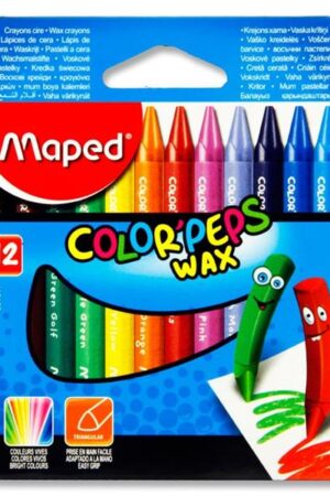 Maped (12 Pack) Wax Triangular Crayons