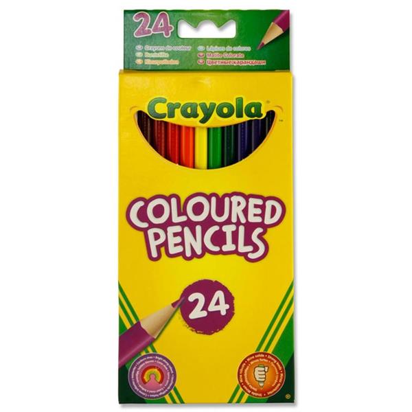 Paca 24 Peann Luaidhe daite - Crayola