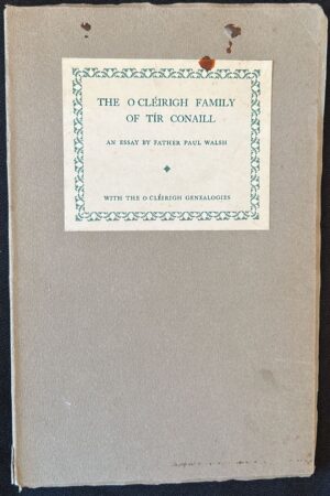 The Ó Cléirigh Family of Tír Conaill.  (ar athláimh)