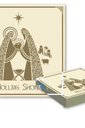 Nollaig Shona – Box of 10 Charity Cards – Aware – Holy Family on cream background