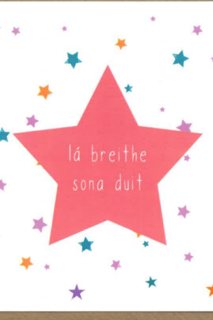 Lá Breithe Sona Duit – Pink Star