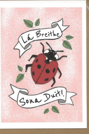 Lá breithe sona duit ! (Ladybird, portrait orientation)