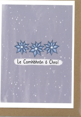 Le Comhbhrón ó chroí (three flowers)