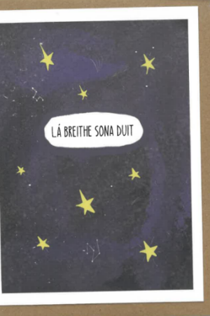 Lá Breithe Sona Duit (stars on dark sky)