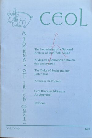 Ceol - A Journal of Irish Music Vol. IV(4) (ar athláimh)