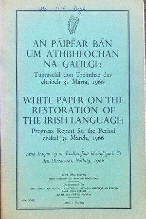 An Páipéar Bán um Athbheochan na Gaeilge (ar athláimh)