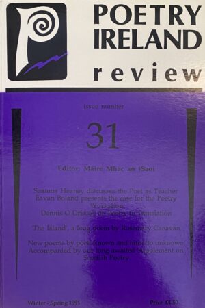 Poetry Ireland Review Issue Number 31 (secondhand)